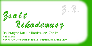 zsolt nikodemusz business card